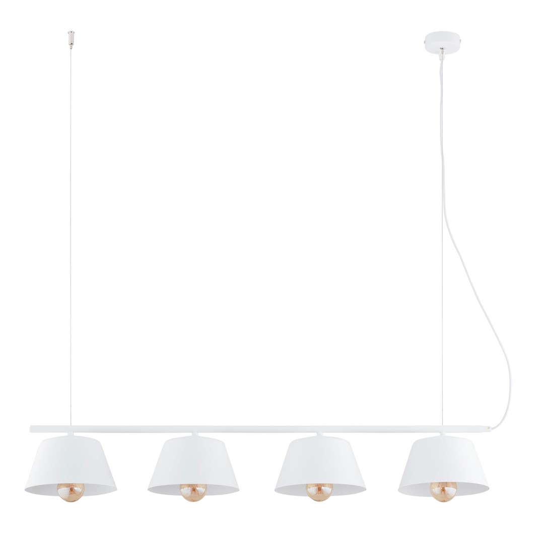 Gelato 100cm Blanc suspension De Emibig Lighting - La s&eacute;rie de lampes Gelato est une beaut&eacute; minimaliste.