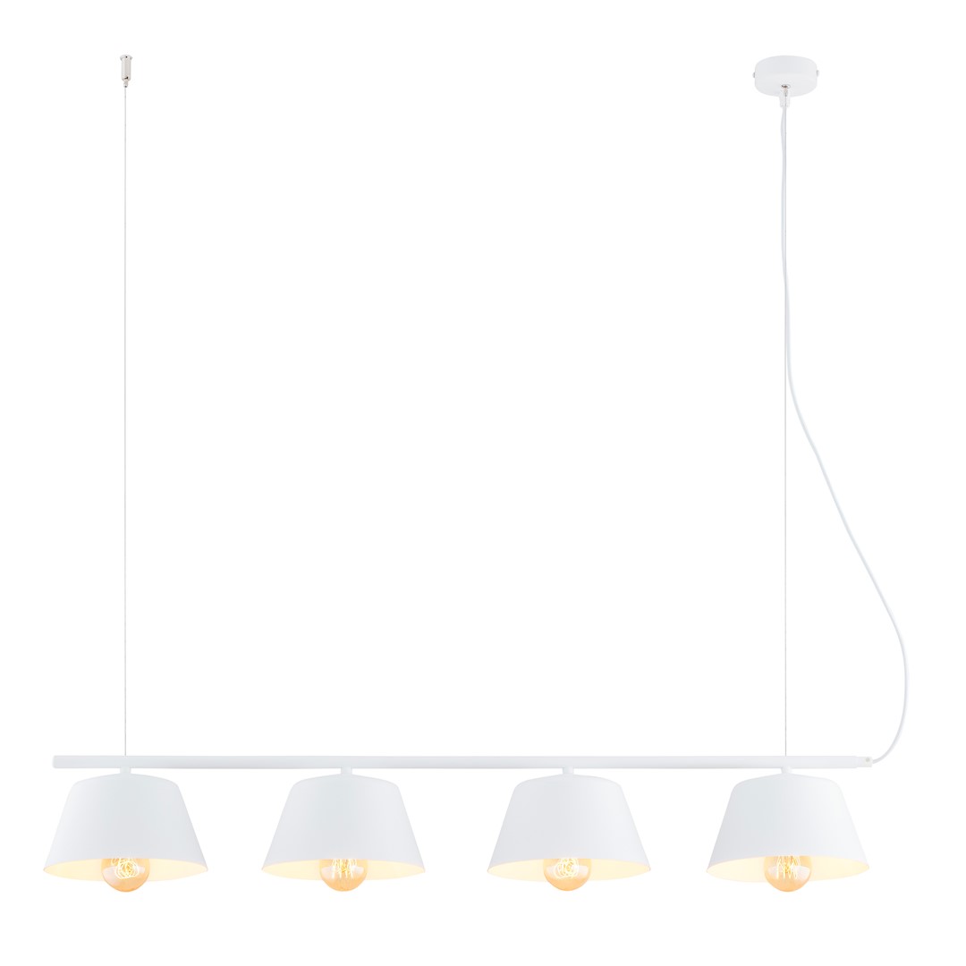 Gelato 100cm Blanc suspension De Emibig Lighting - La s&eacute;rie de lampes Gelato est une beaut&eacute; minimaliste.