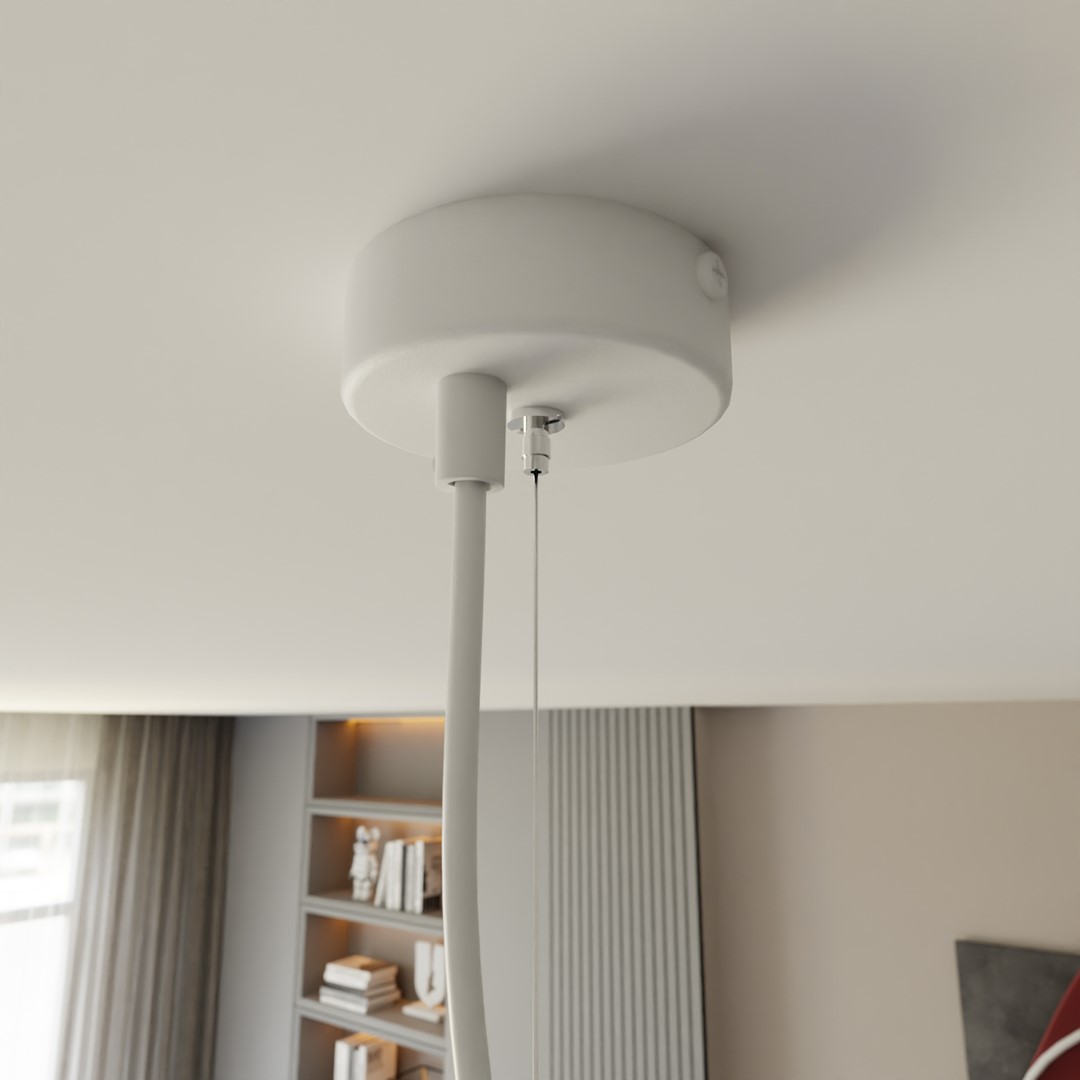 Gelato 100cm Blanc suspension De Emibig Lighting - La s&eacute;rie de lampes Gelato est une beaut&eacute; minimaliste.