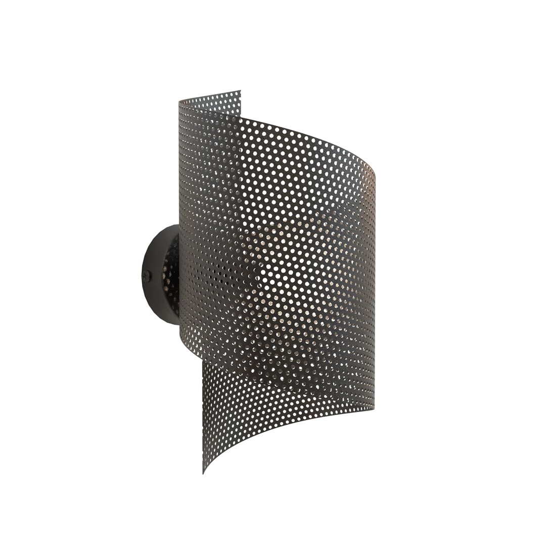 Spiral 30cm Noir applique murale De Emibig Lighting - Id&eacute;al pour &eacute;clairer les escaliers, les couloirs et les halls d'entr&eacute;e, mais aussi comme &eacute;clairage d'appoint d'ambiance dans le salon ou la chambre.