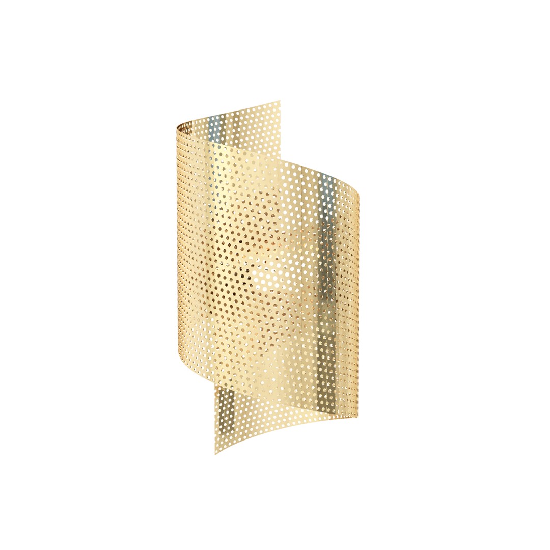 Spiral 30cm Or applique murale De Emibig Lighting - Id&eacute;al pour &eacute;clairer les escaliers, les couloirs et les halls d'entr&eacute;e, mais aussi comme &eacute;clairage d'appoint d'ambiance dans le salon ou la chambre.