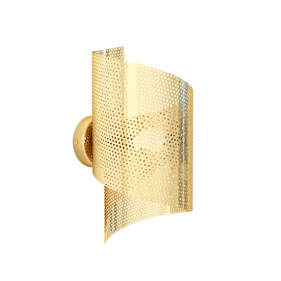Spiral 30cm Or applique murale De Emibig Lighting - Id&eacute;al pour &eacute;clairer les escaliers, les couloirs et les halls d'entr&eacute;e, mais aussi comme &eacute;clairage d'appoint d'ambiance dans le salon ou la chambre.