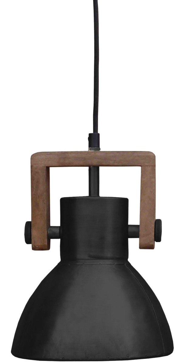 Ashby Ø20 Noir suspension De PR Home - La lampe est livr&eacute;e avec un c&acirc;ble textile noir de 3,5 m de long et une prise murale.