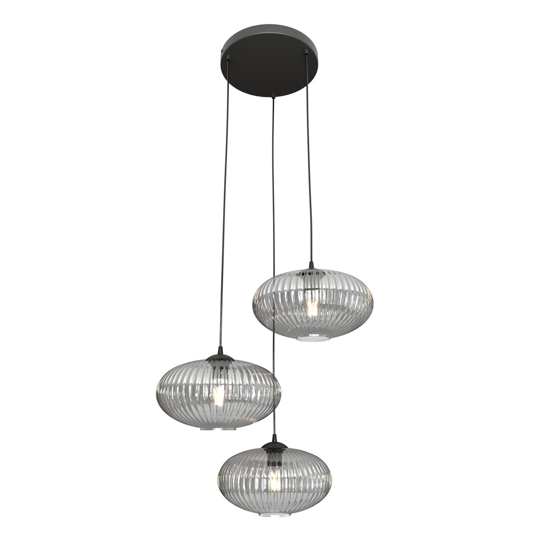 Coco Ø53 Couleur fumée suspension De Emibig Lighting - Les &eacute;l&eacute;gants abat-jour en verre fum&eacute; &eacute;mettent une lumi&egrave;re chaleureuse qui conf&egrave;re &agrave; la pi&egrave;ce une atmosph&egrave;re l&eacute;g&egrave;re et douce.