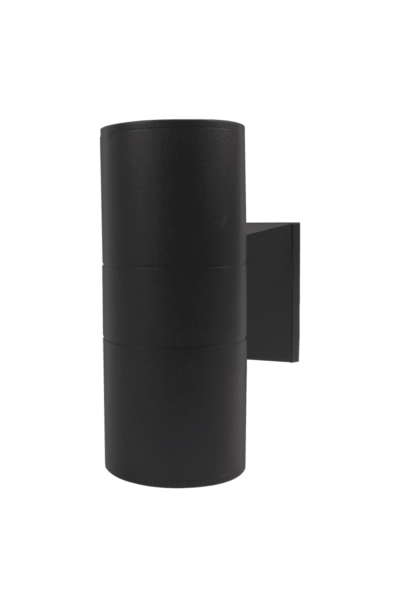 Helio Noir lampe d’extérieur De Aneta Lighting - Applique murale en fonte d'aluminium avec rev&ecirc;tement en poudre.