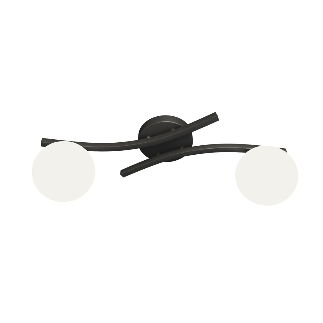 Opus 60cm Blanc plafonnier De Emibig Lighting - La forme simple et les coupoles en verre opale conf&egrave;rent &agrave; la pi&egrave;ce douceur et l&eacute;g&egrave;ret&eacute;, tandis que la lampe diffuse une lumi&egrave;re agr&eacute;able et diffuse.