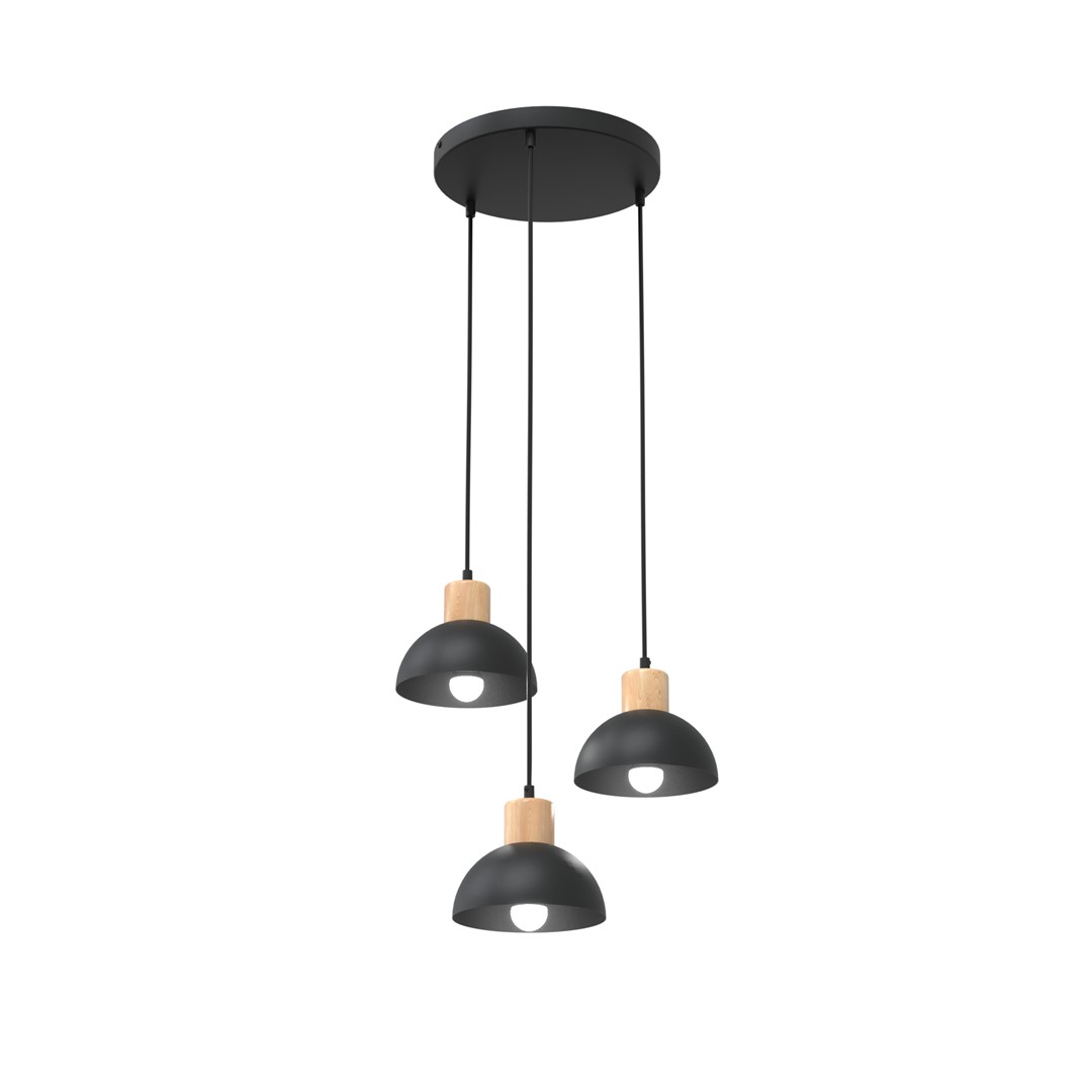 Seco Ø30 Noir suspension De Emibig Lighting - Parfait pour les salons, les salles &agrave; manger ou les cuisines &ndash; Seco cr&eacute;e une harmonie et une atmosph&egrave;re nordique chaleureuse dans la pi&egrave;ce.