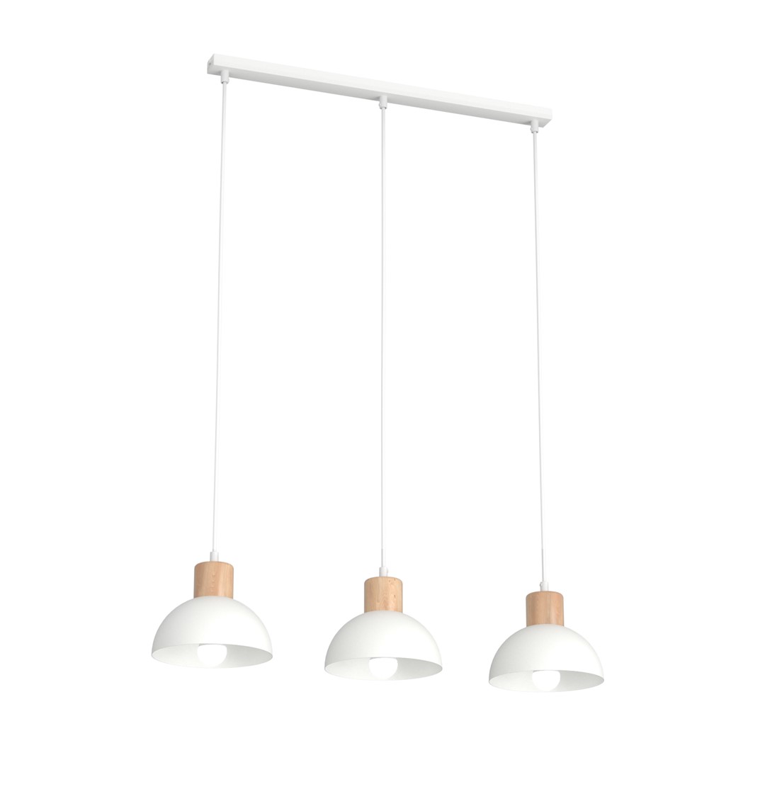 Seco 60cm Blanc suspension De Emibig Lighting - Parfait pour les salons, les salles &agrave; manger ou les cuisines &ndash; Seco cr&eacute;e une harmonie et une atmosph&egrave;re nordique chaleureuse dans la pi&egrave;ce.