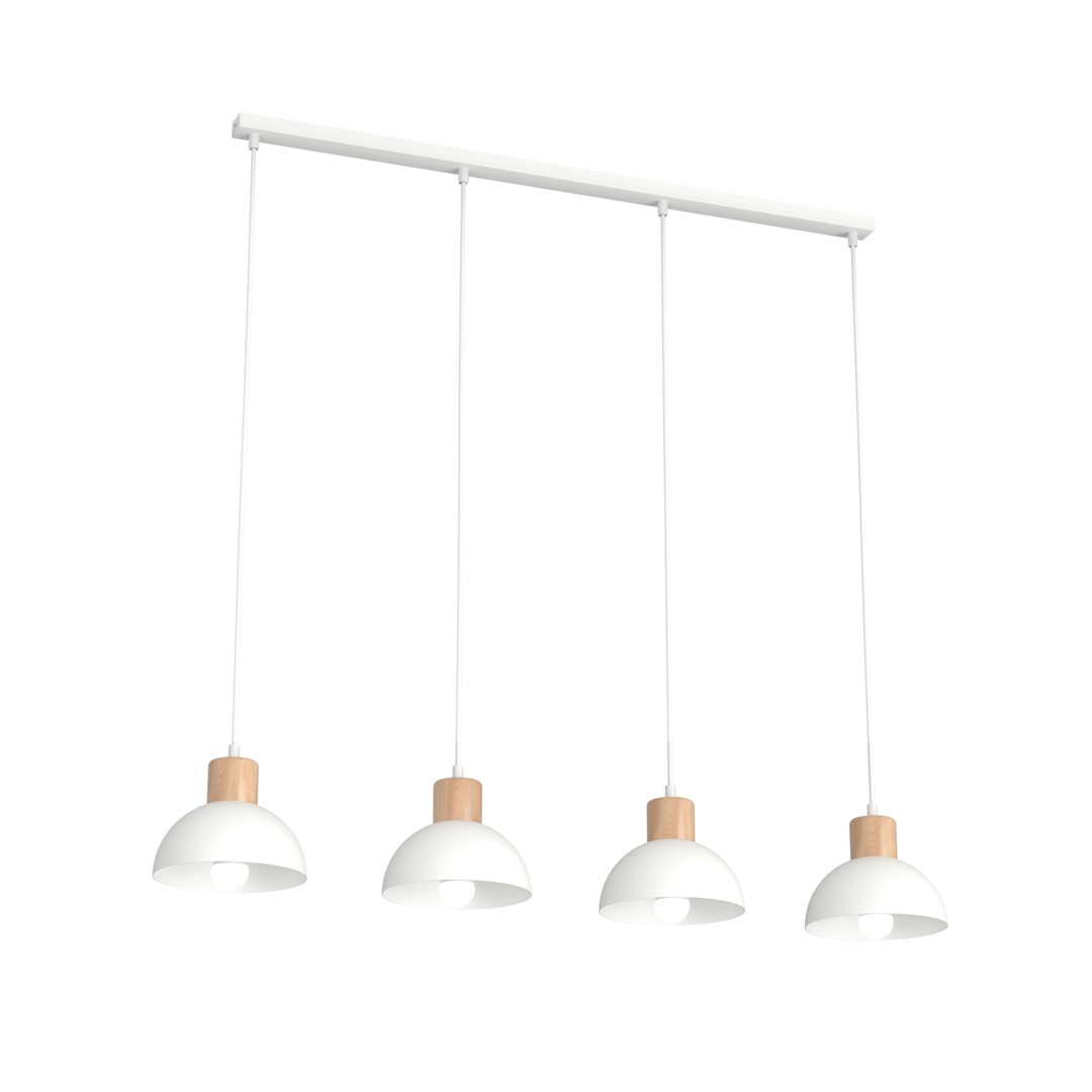 Seco 90cm Blanc suspension De Emibig Lighting - Parfait pour les salons, les salles &agrave; manger ou les cuisines &ndash; Seco cr&eacute;e une harmonie et une atmosph&egrave;re nordique chaleureuse dans la pi&egrave;ce.