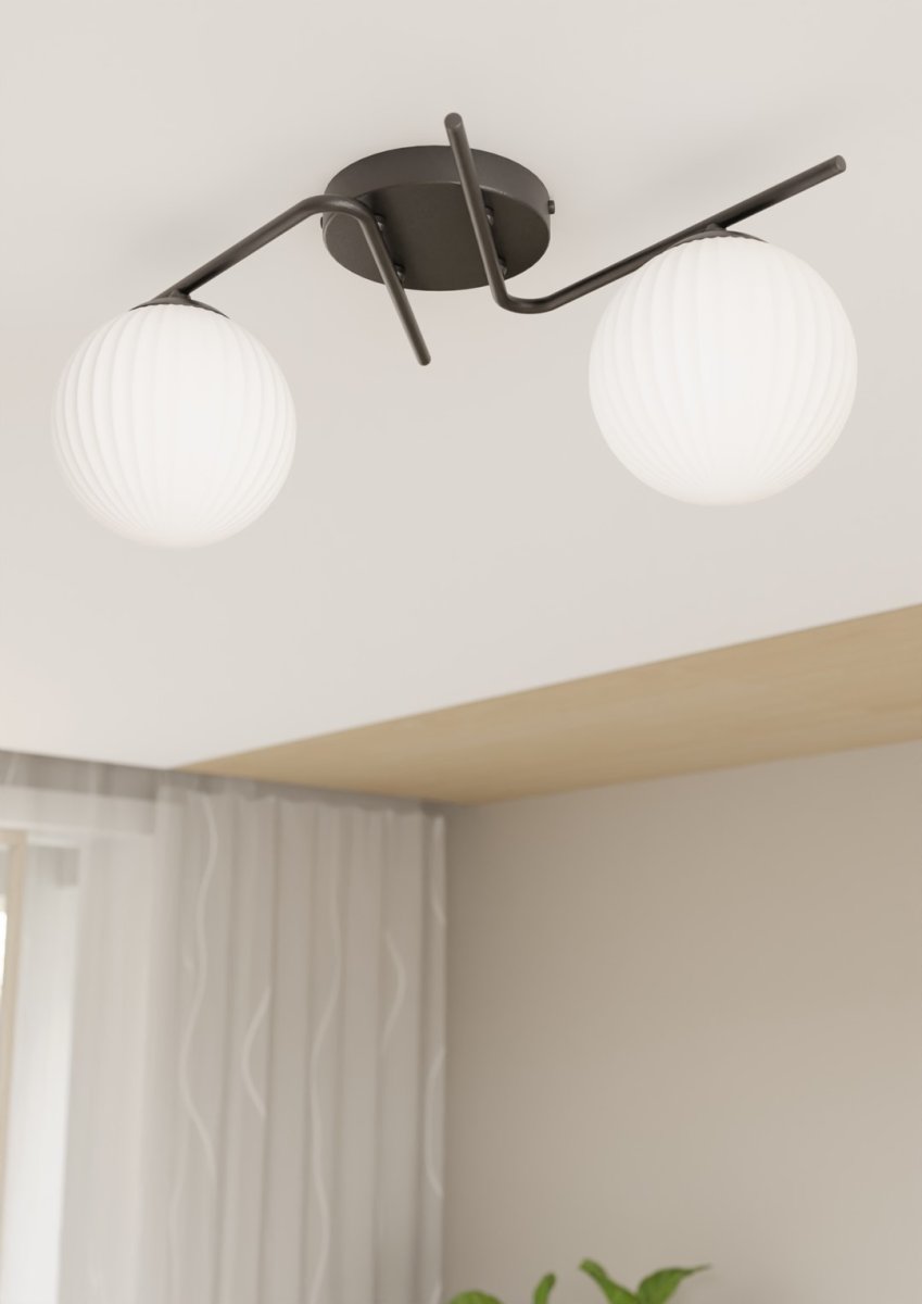 Vespa 48cm Blanc plafonnier De Emibig Lighting - Parfait pour les int&eacute;rieurs modernes, Vespa s'int&egrave;gre aussi bien dans les espaces de vie et de salle &agrave; manger que dans le bureau, o&ugrave; il allie fonctionnalit&eacute; et esth&eacute;tique.