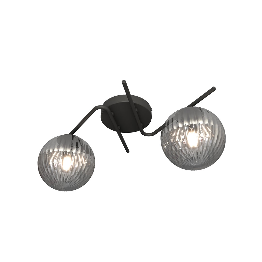 Vespa 48cm Couleur fumée plafonnier De Emibig Lighting - Parfait pour les int&eacute;rieurs modernes, Vespa s'int&egrave;gre aussi bien dans les espaces de vie et de restauration que dans les bureaux, o&ugrave; il allie fonctionnalit&eacute; et esth&eacute;tique.