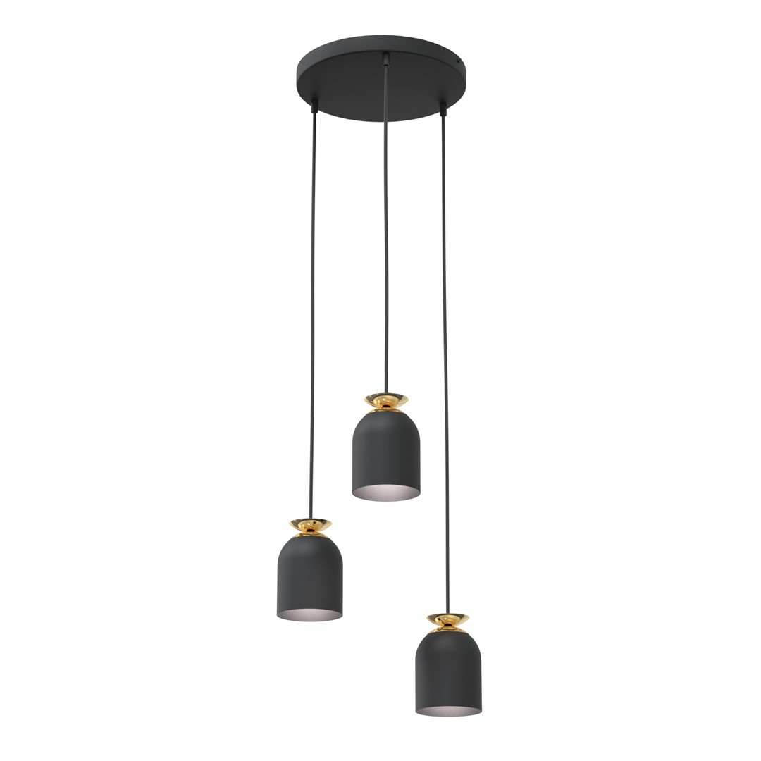 Target Ø30 Noir suspension De Emibig Lighting - Parfait pour les salons, les salles &agrave; manger et les espaces publics, Target devient un &eacute;l&eacute;ment &eacute;l&eacute;gant qui combine une touche industrielle avec une touche de luxe.