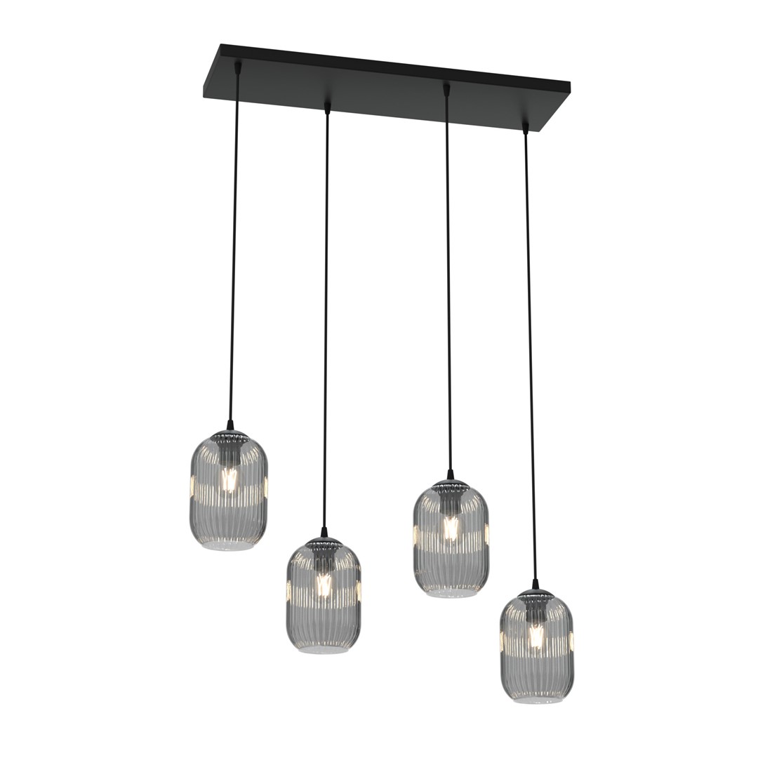 Verdi 70cm Couleur fumée suspension De Emibig Lighting - Verdi s'int&egrave;gre parfaitement dans les int&eacute;rieurs modernes et &eacute;l&eacute;gants et diffuse une lumi&egrave;re douce et agr&eacute;able - id&eacute;ale pour les salons, les salles &agrave; manger ou les espaces publics.