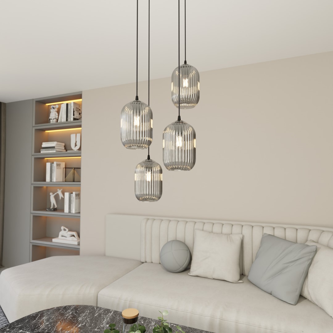 Verdi Ø30 Couleur fumée suspension De Emibig Lighting - Verdi s'int&egrave;gre parfaitement dans les int&eacute;rieurs modernes et &eacute;l&eacute;gants et diffuse une lumi&egrave;re douce et agr&eacute;able - id&eacute;ale pour les salons, les salles &agrave; manger ou les espaces publics.