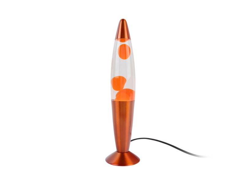 Rocket 35cm Orange lampe pour enfant De Leitmotiv - Elle est fournie avec un câble noir de 1,65 m, un interrupteur et une prise.