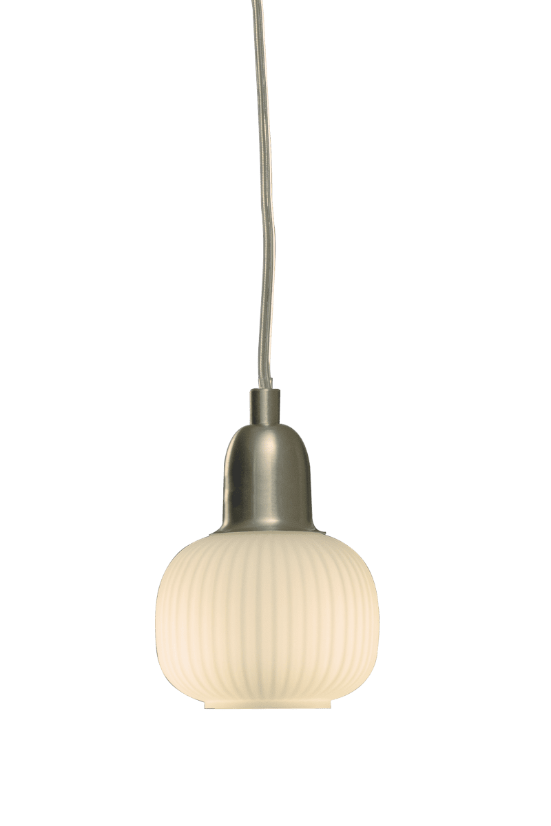 Elin Ø10 Acier lampe de fenêtre De Aneta Lighting - Lampe de fen&ecirc;tre Elin en acier avec un abat-jour blanc en verre nervur&eacute;.