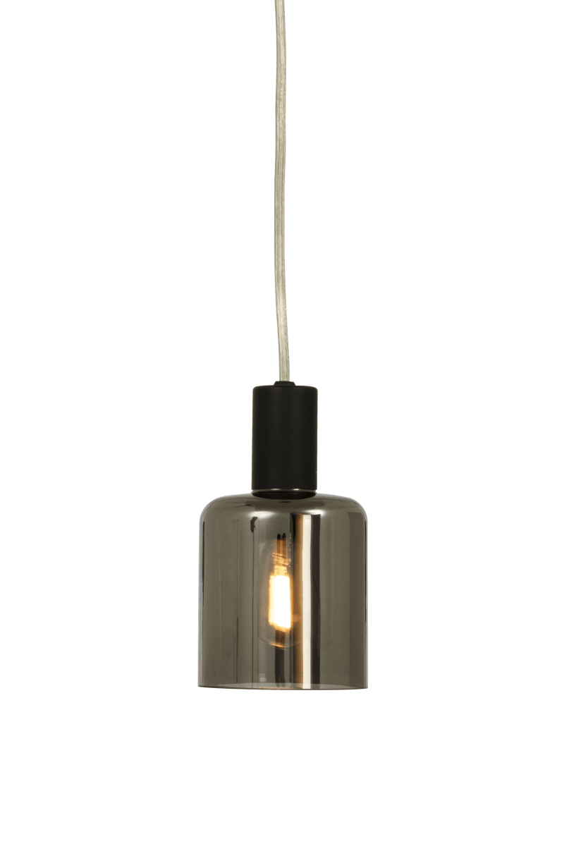 Cylinder Ø9 Noir lampe de fenêtre De Aneta Lighting - Le câble mesure 4 mètres de long et dispose d'un interrupteur à courant moyen et d'une prise.