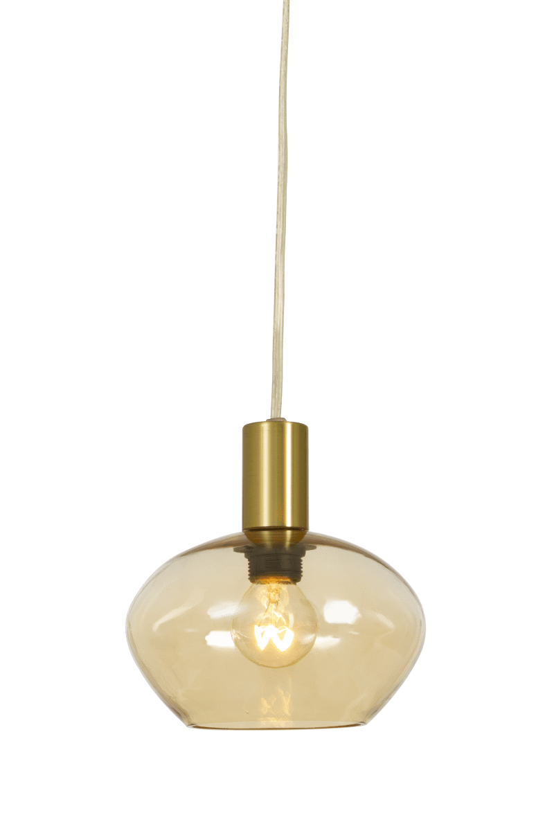 Bell Ø15 Laiton mat lampe de fenêtre De Aneta Lighting - Livrée avec un câble de 4 mètres, un interrupteur et une prise.