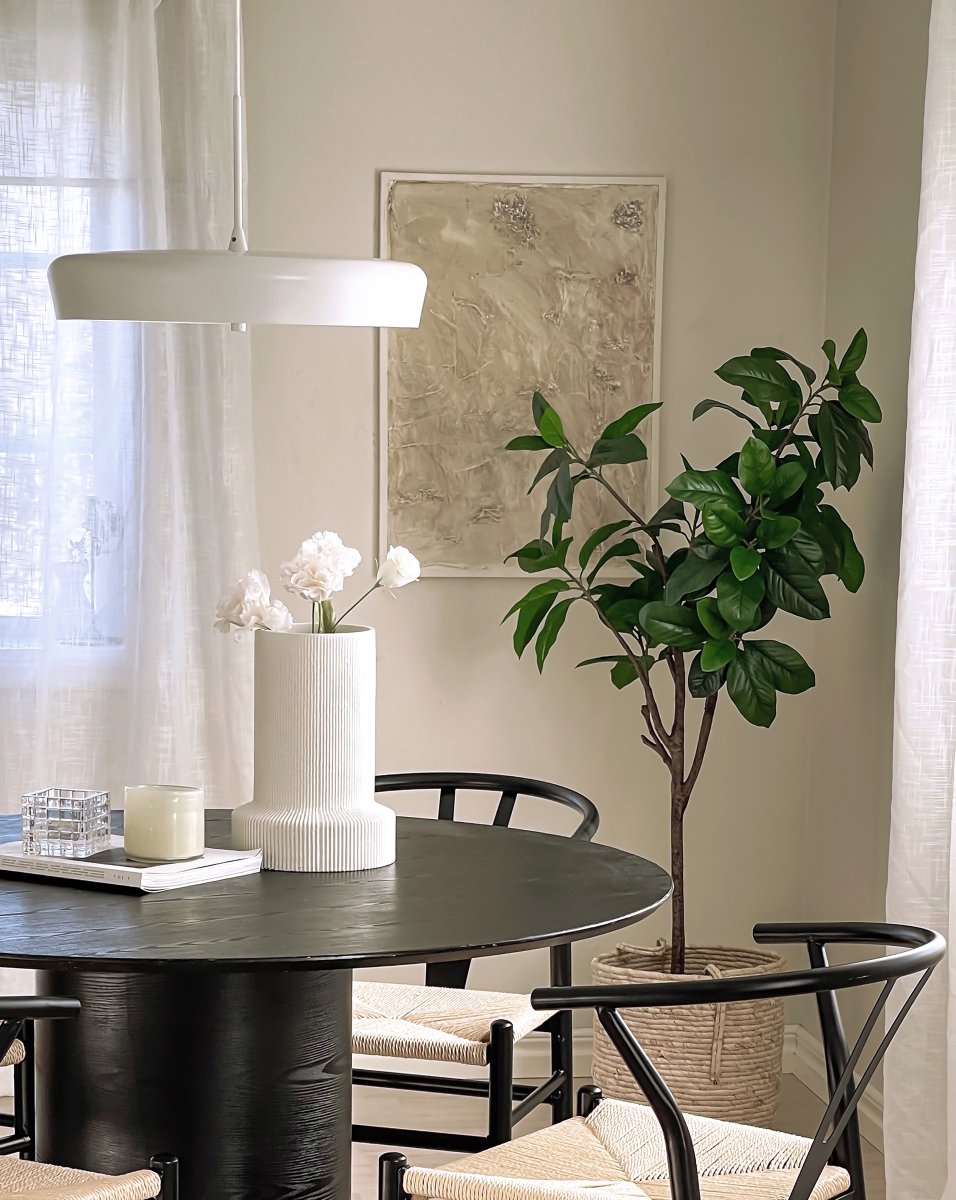 ETA Ø45 Blanc suspension De Aneta Lighting - Plafonnier Eta en métal peint en blanc.