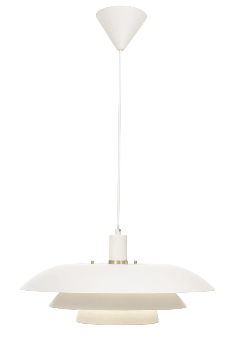 Epsilon 1 Ø45 Blanc suspension De Aneta Lighting - Suspension de cuisine classique EPISLON en m&eacute;tal laqu&eacute; blanc.