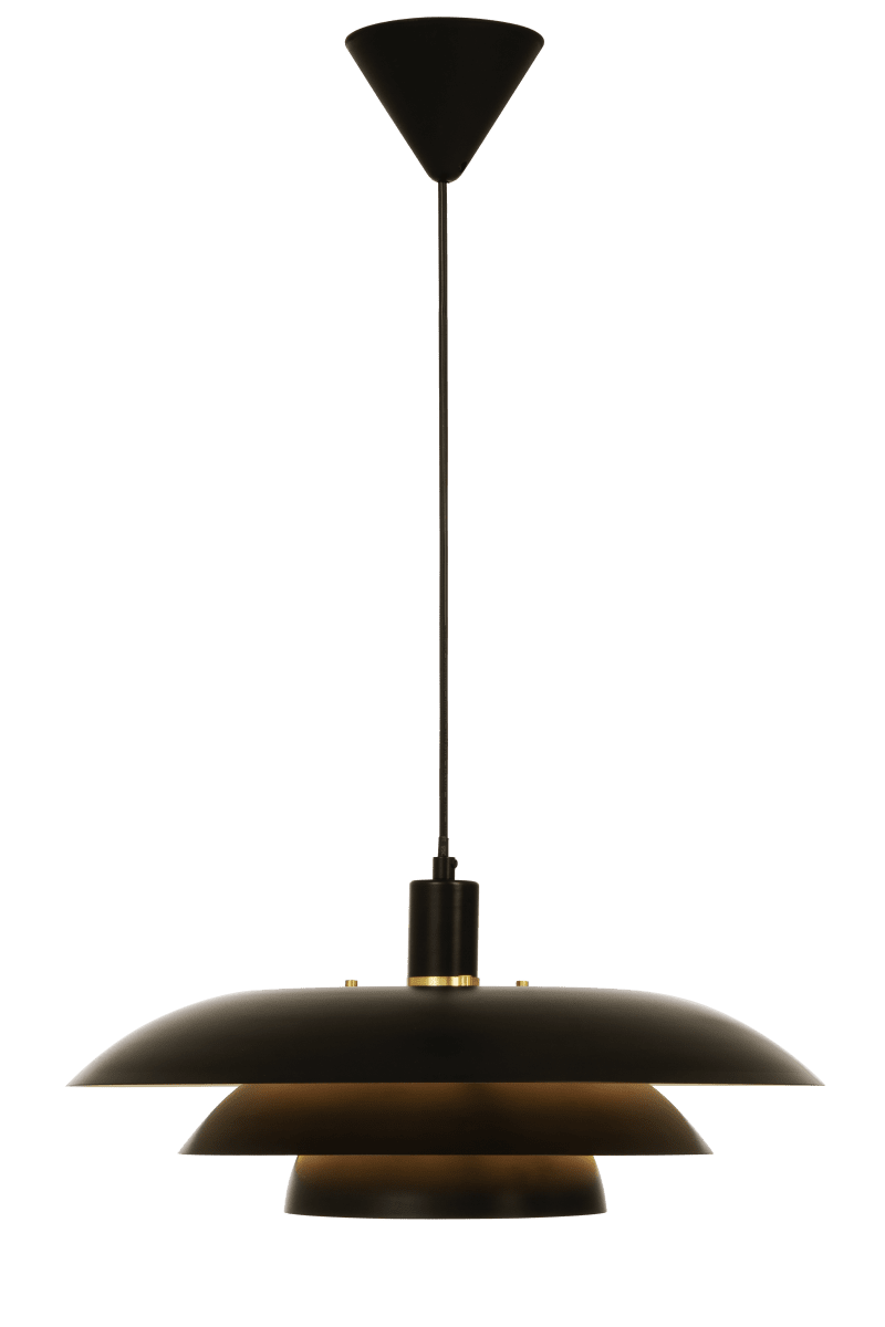 Epsilon Ø45 Noir suspension De Aneta Lighting - Suspension de cuisine classique EPISLON en m&eacute;tal laqu&eacute; noir.