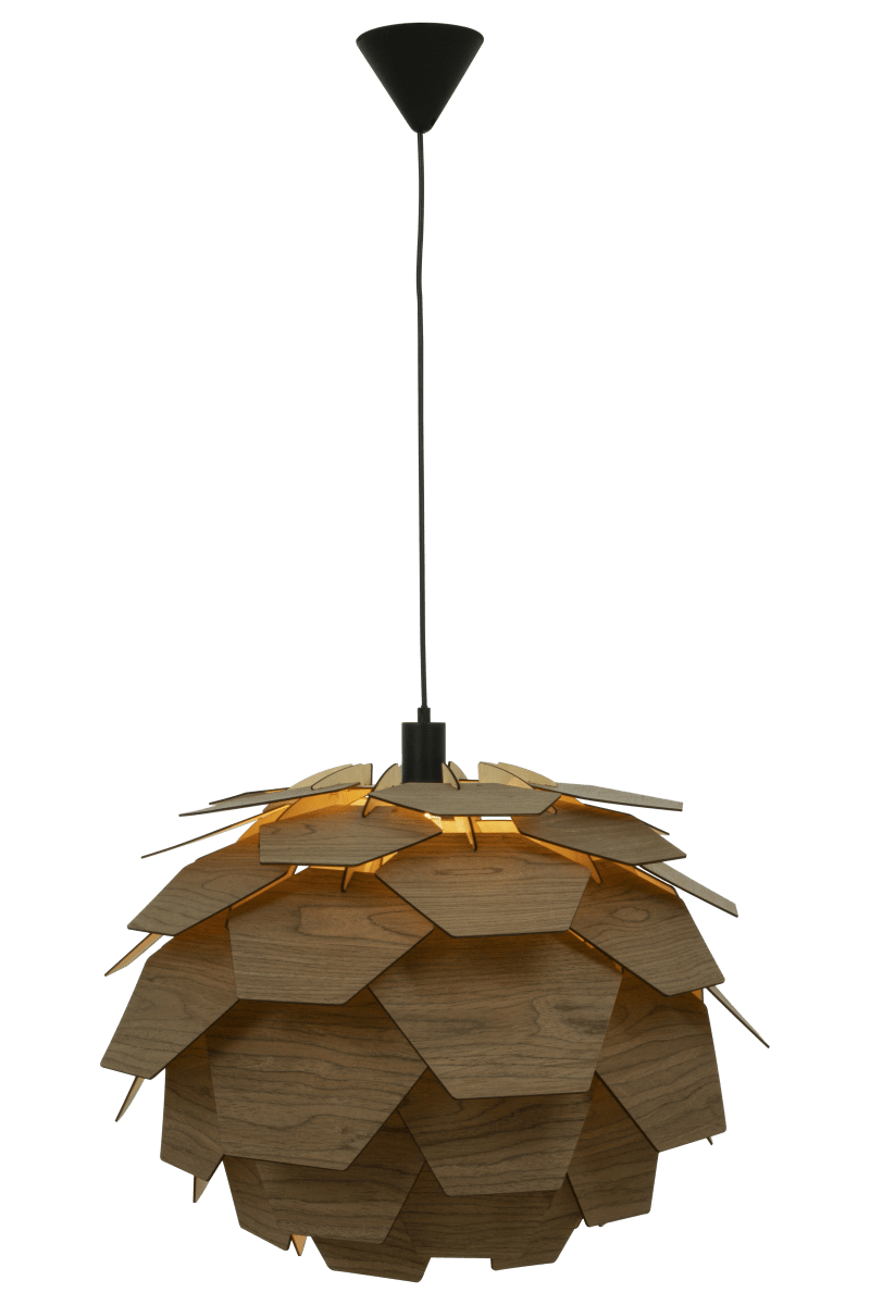 Carpatica Ø60 Tache brune suspension De Aneta Lighting - La lampe est réglable en hauteur, avec une hauteur totale minimale de 60 cm et maximale de 280 cm.