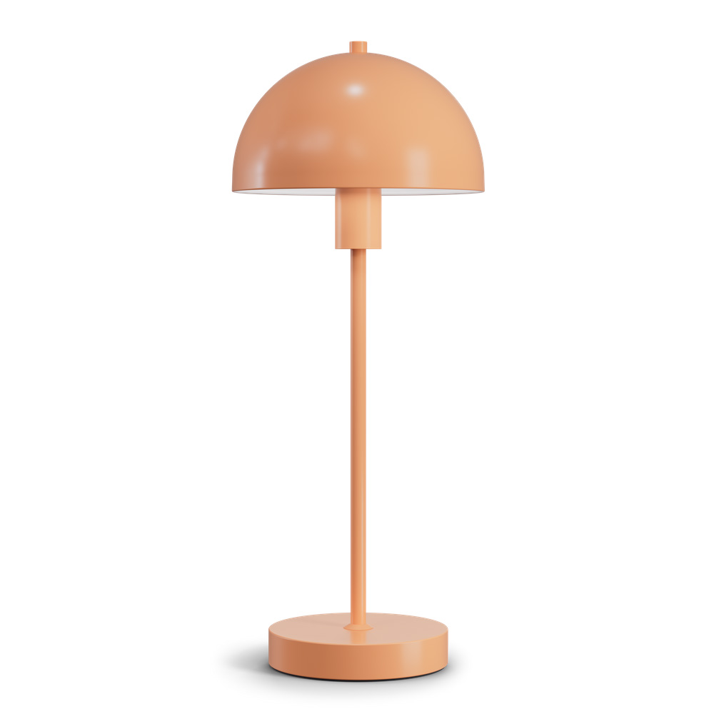Vienda 48cm Abricot lampe de table De Herstal - La lampe de table Vienda avec son design classique et &eacute;l&eacute;gant permet une utilisation &agrave; long terme dans le salon.