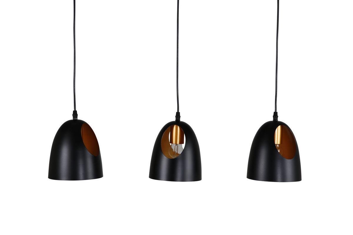 Elda 75cm Noir suspension De Venture Design - Placez-le au-dessus de la table &agrave; manger ou de la cuisine et, avec votre achat, vous obtiendrez non seulement un &eacute;clairage, mais aussi une touche d'&eacute;l&eacute;gance.