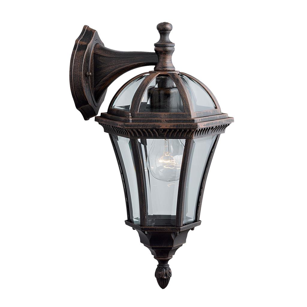 Capri Brun lampe d’extérieur De Searchlight - Fabriqué en aluminium et en verre transparent, il est à la fois durable et élégant – parfait pour éclairer votre entrée, votre porche ou votre jardin.