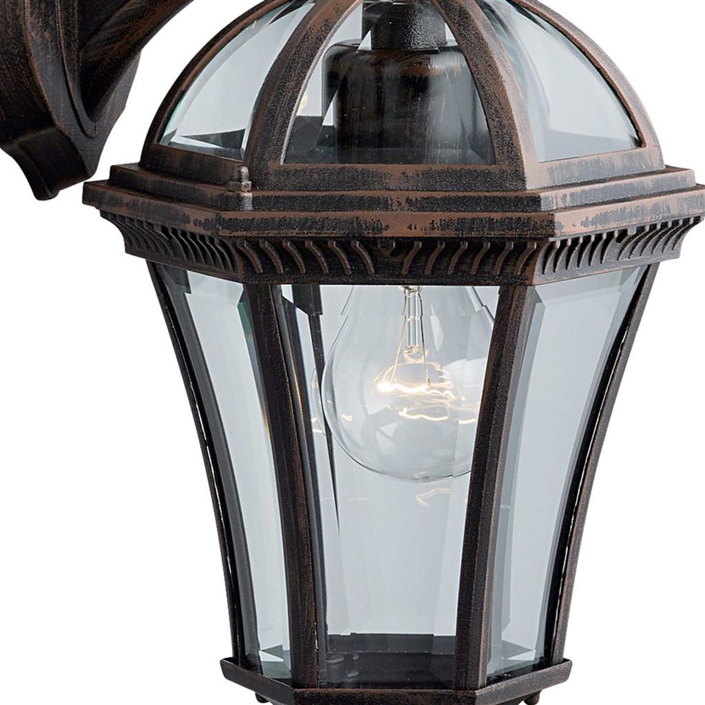 Capri Brun lampe d’extérieur De Searchlight - Fabriqué en aluminium et en verre transparent, il est à la fois durable et élégant – parfait pour éclairer votre entrée, votre porche ou votre jardin.
