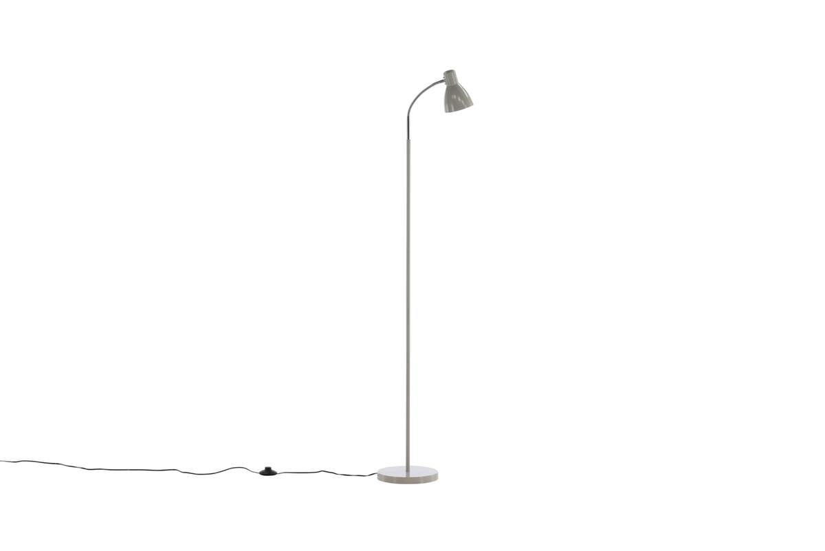 Lina Beige lampadaire De Venture Design - La lampe &agrave; incandescence Lina, dot&eacute;e d'un bras flexible et d'un abat-jour r&eacute;glable, trouvera parfaitement sa place pr&egrave;s d'un canap&eacute; ou d'un fauteuil pour vos moments de lecture en soir&eacute;e&nbsp;!