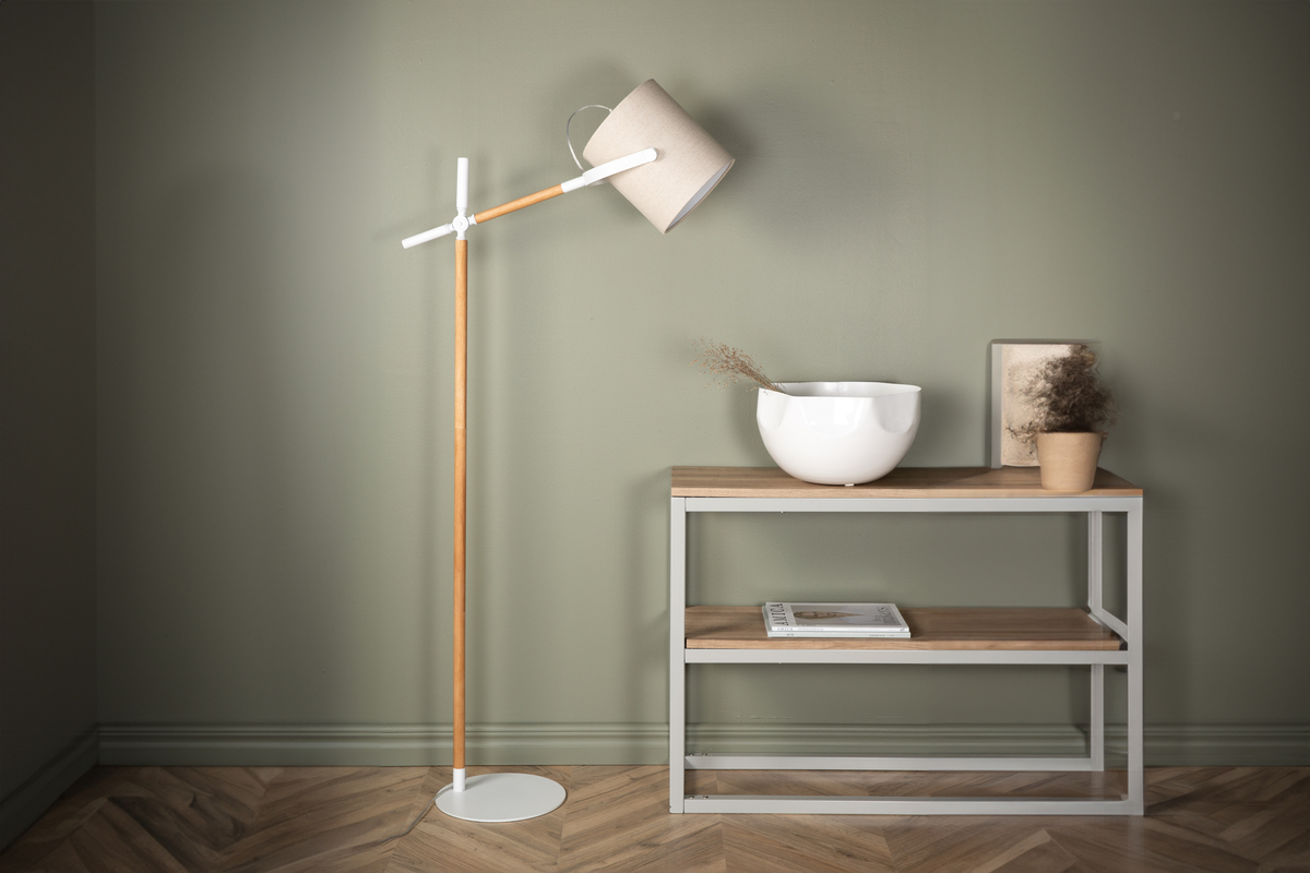 Dennis Blanc/bois lampadaire De Venture Design - 