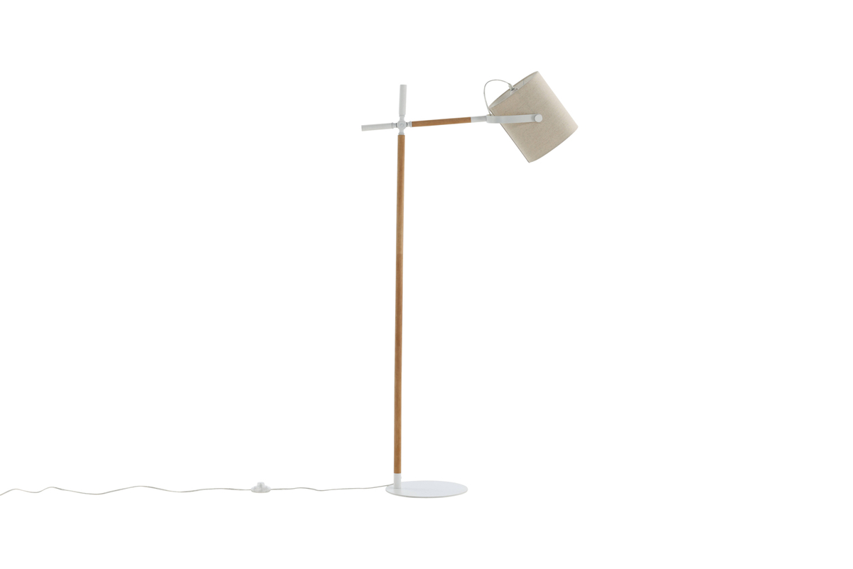 Dennis Blanc/bois lampadaire De Venture Design - 
