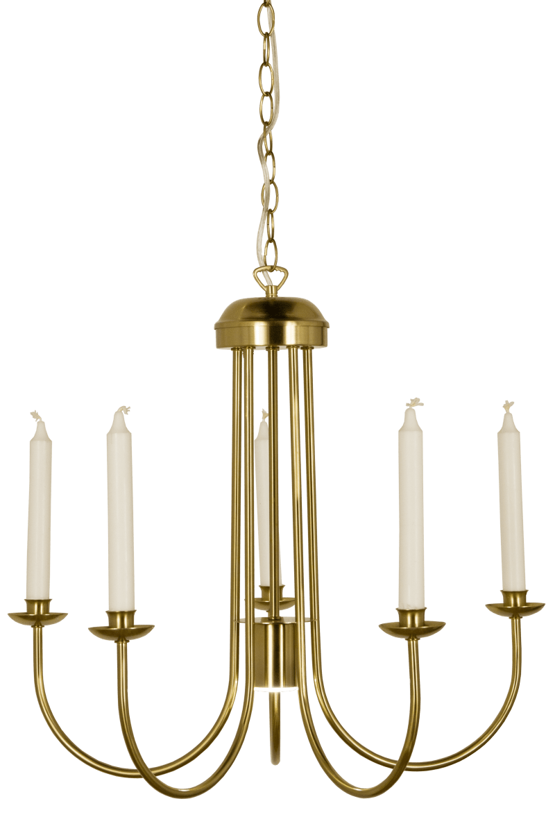Jubilee Ø55 Laiton mat suspension De Aneta Lighting - Le design élégant avec espace pour les bougies diffuse une lumière chaleureuse et invitante et devient également un bel élément décoratif à l'intérieur.