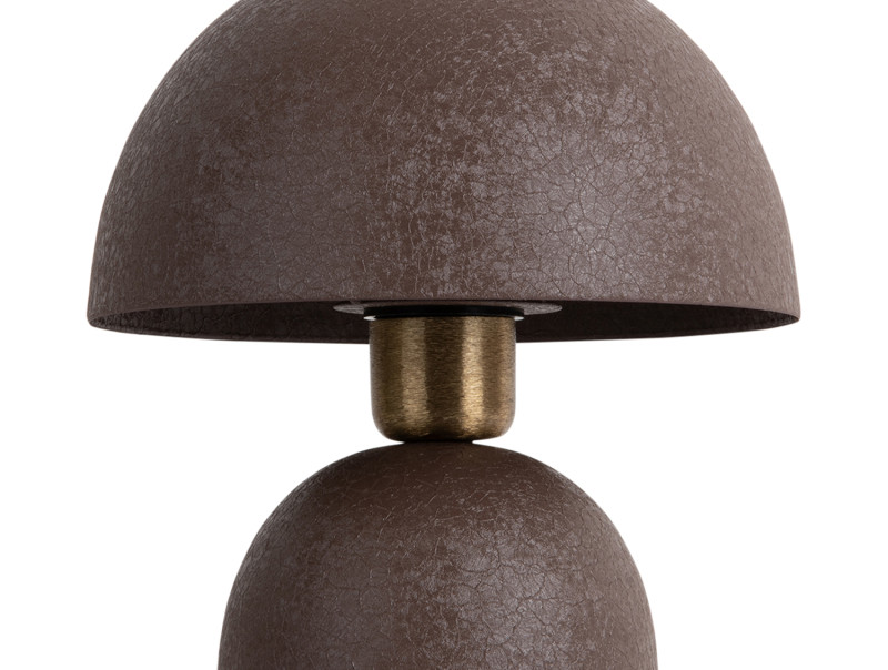 Boaz Mini 30cm Brun lampe de table De Leitmotiv - Elle est fournie avec un câble noir de 2 mètres, un interrupteur et une prise secteur.