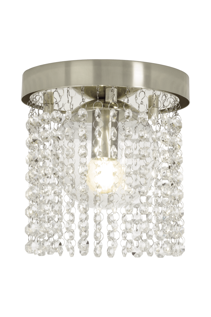 Claudia Ø20 Chrome lampe de salle de bain De Aneta Lighting - Plafonnier Claudia en métal chromé avec prismes transparents.