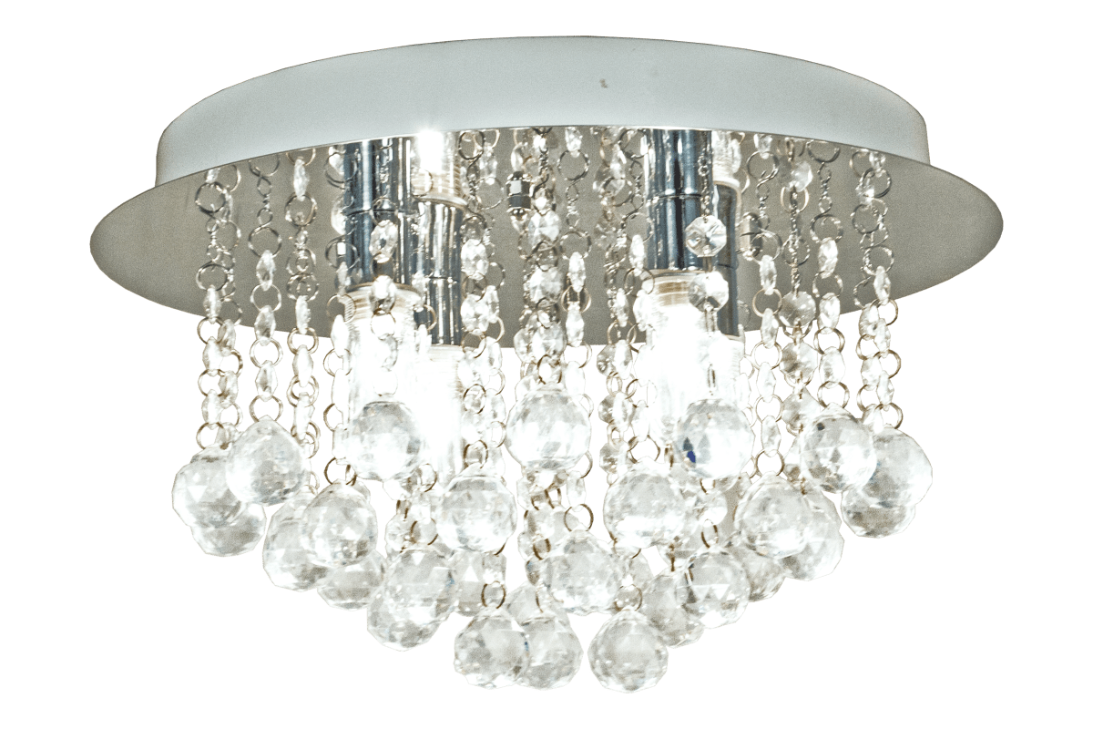 Teresa Ø36 Chrome lampe de salle de bain De Aneta Lighting - Le mat&eacute;riau principal de la lampe est le m&eacute;tal et les prismes sont en acrylique.