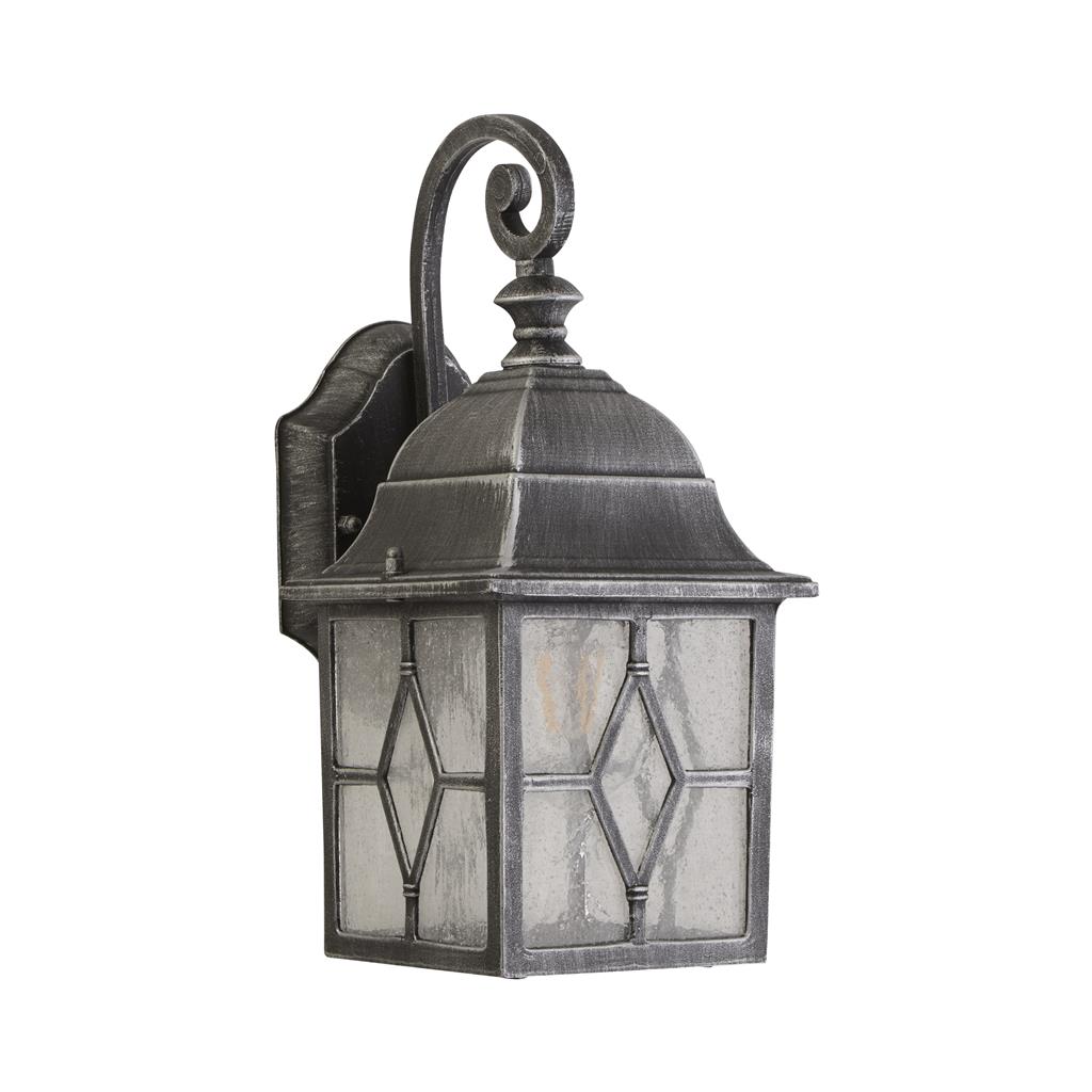 Genoa Argent lampe d’extérieur De Searchlight - Donnez à votre terrasse, votre entrée ; ou donnez à votre façade une touche rustique avec l'applique murale Genoa – une lampe pleine de charme et de caractère.