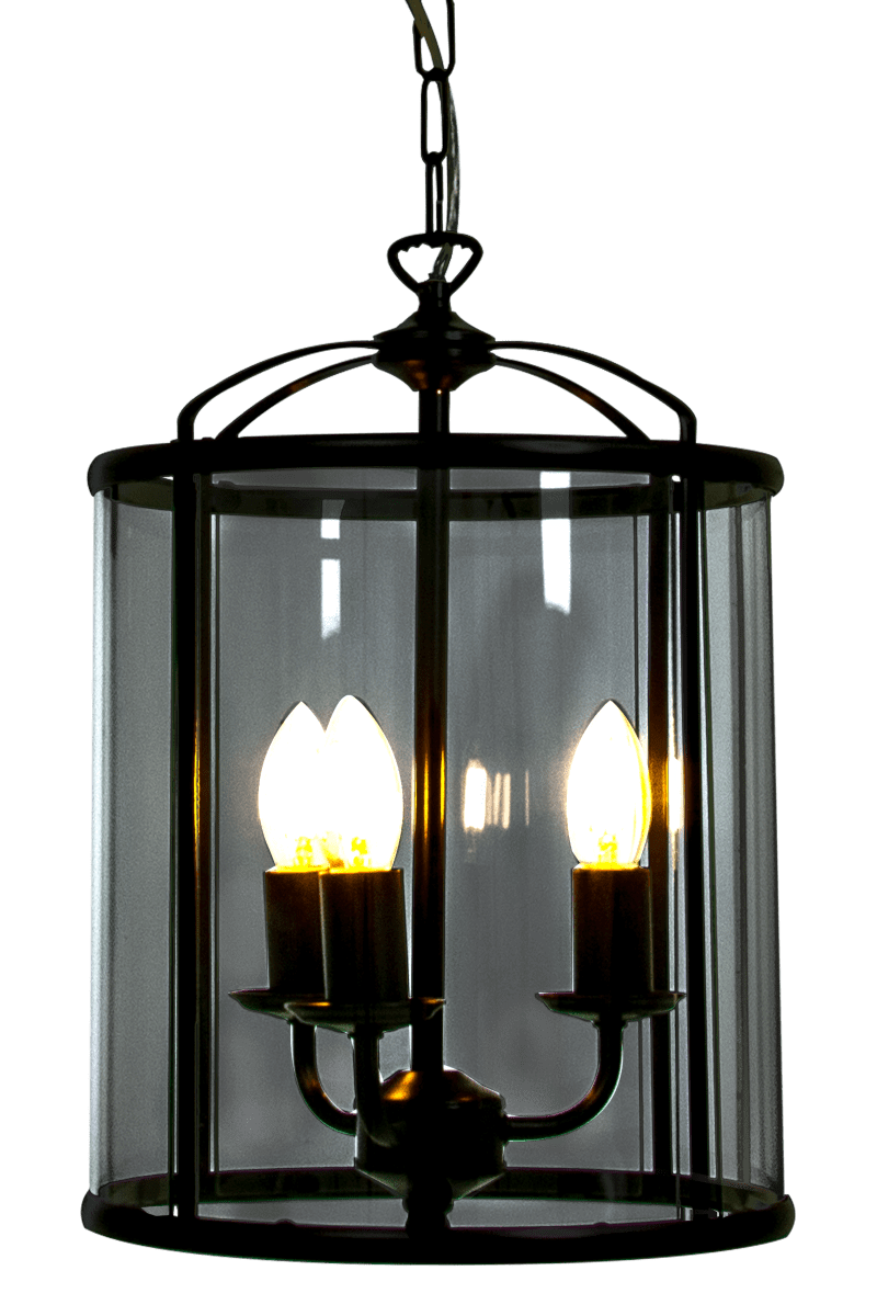 Budgie Ø28 Gris fumé suspension De Aneta Lighting - La lampe est suspendue à une chaîne décorative à partir d'une cloche de plafond en métal avec suspension à crochet.