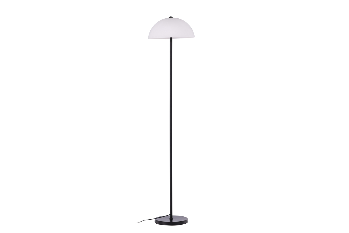 Ferrand Noir lampadaire De Venture Design - Livr&eacute; avec un c&acirc;ble noir, un interrupteur &agrave; pied et une prise.