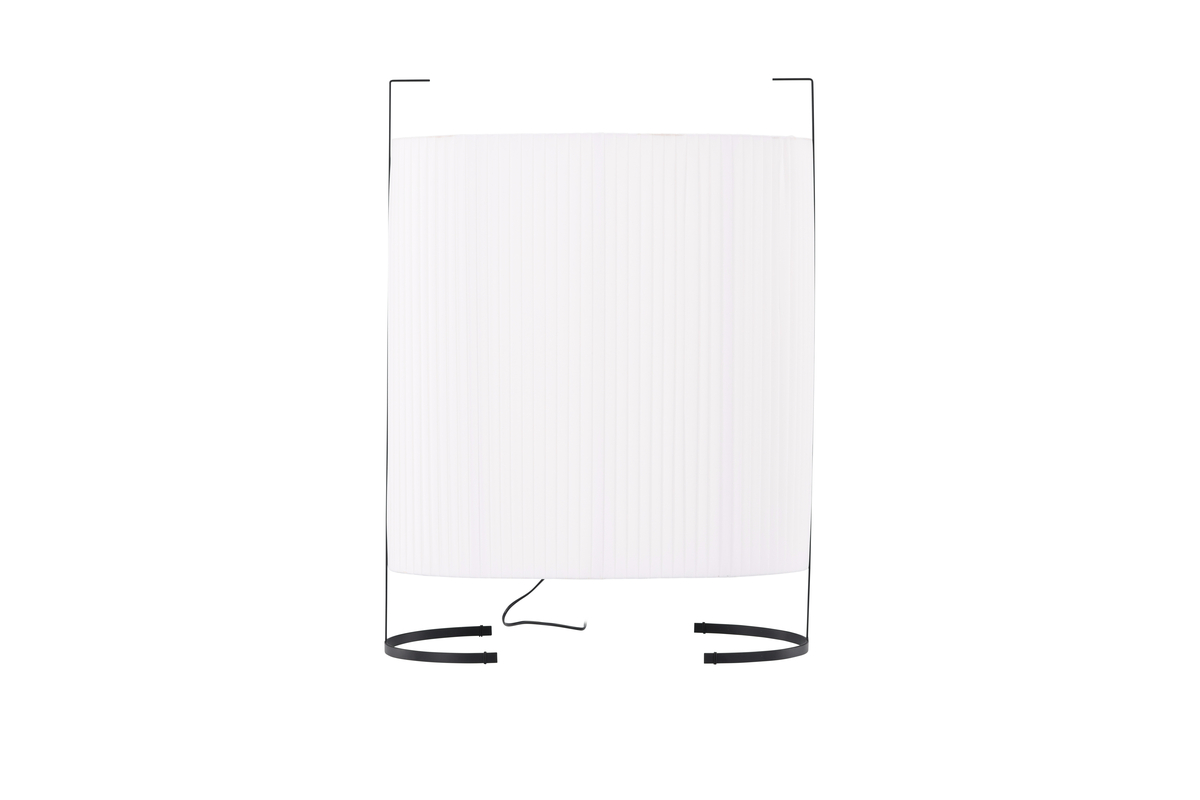 Rennes Blanc cassé lampadaire De Venture Design - Livr&eacute; avec un c&acirc;ble noir, un interrupteur &agrave; pied et une prise.