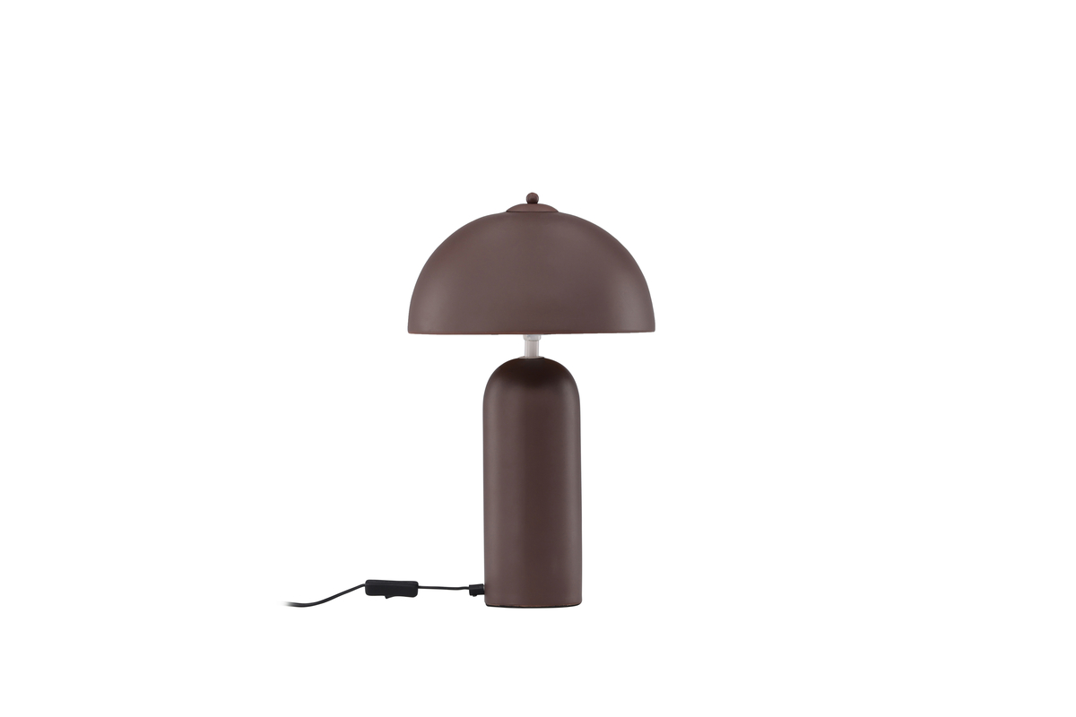 Corello 45cm Brun lampe de table De Venture Design - La base de la lampe et l'abat-jour sont tous deux en pierre, ce qui donne à la pièce une atmosphère rustique.