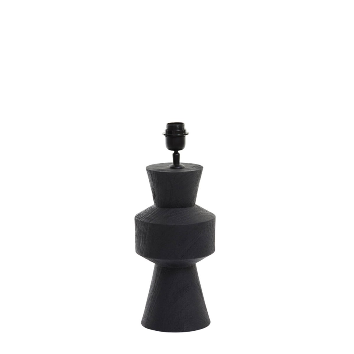 Gregor 44cm Noir pied de lampe De Light & Living - Livré avec un câble noir, un interrupteur et une prise.