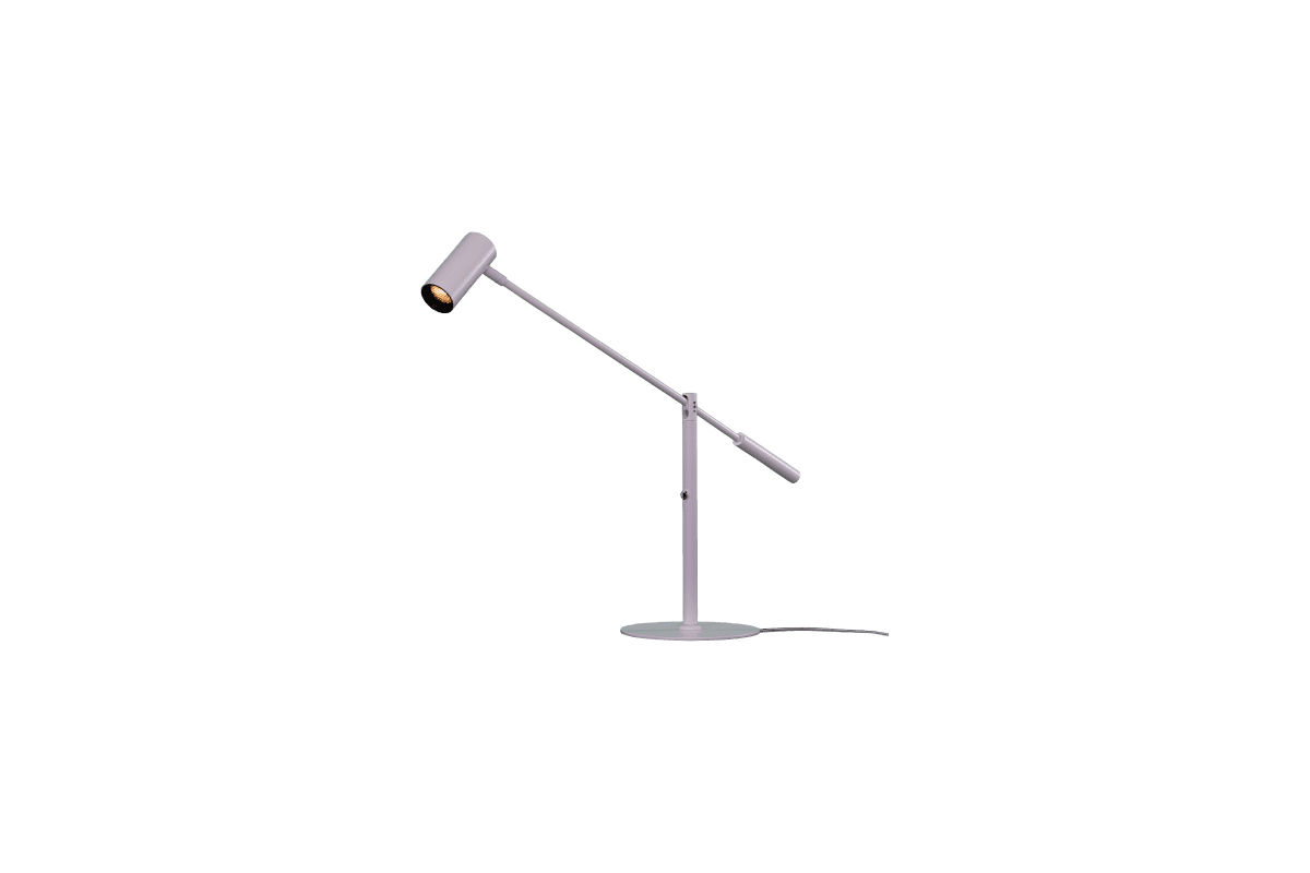 Concord 58cm Blanc lampe de bureau De Aneta Lighting - La tête de la lampe et le bras sont tous deux réglables, ce qui vous permet de diriger facilement la lumière où vous le souhaitez.