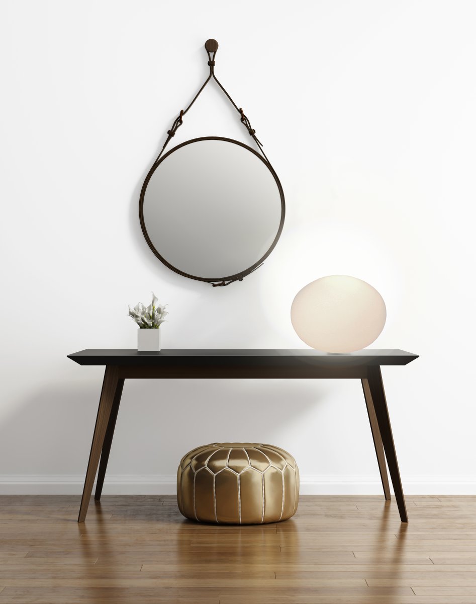 Globus 23cm Opale lampe de table De Aneta Lighting - Lampe de table Globe en verre blanc opale avec une source lumineuse à l'intérieur de la sphère en verre, qui fournit une lumière décorative et chaleureuse.