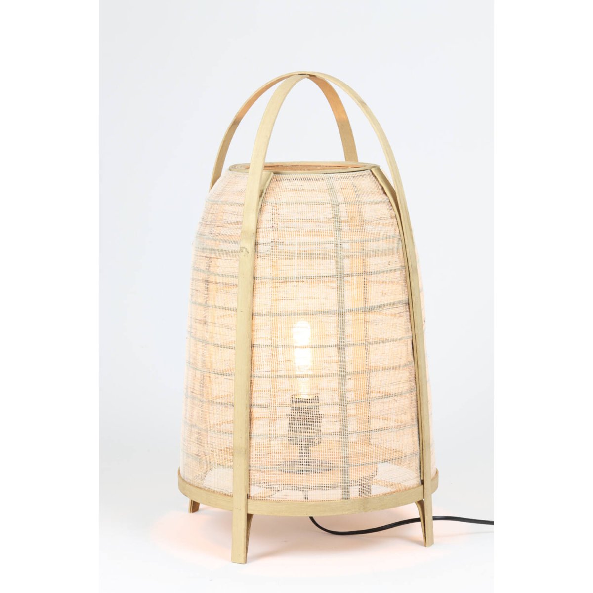 Jacinto 60cm Nature lampe de table De Light & Living - Créez une ambiance chaleureuse et harmonieuse avec Jacinto, une lampe élégante en bambou et lin.