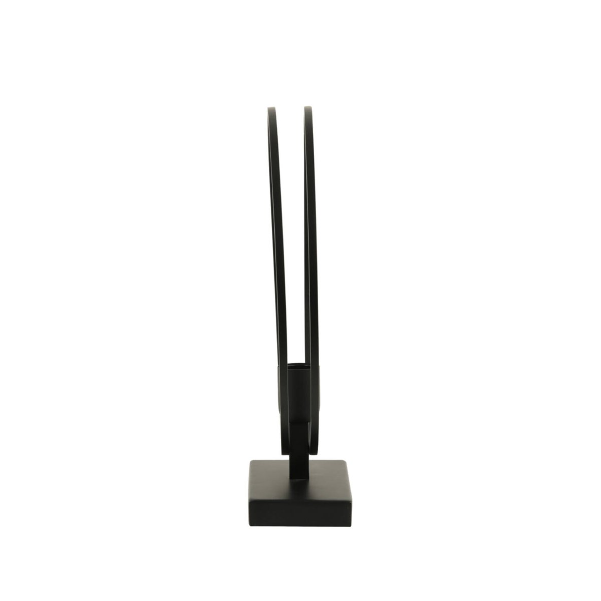 Rudra 40cm Noir lampe de table De Light & Living - La forme circulaire encadre la source lumineuse et crée un accroche-regard élégant.