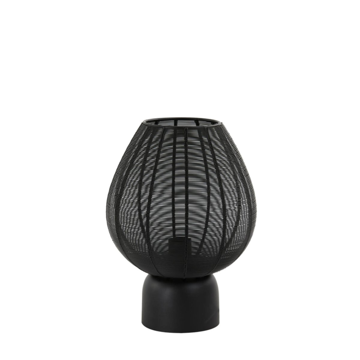 Suneko 34cm Noir lampe de table De Light & Living - Sa forme élégante et son design unique en font un détail parfait pour les environnements modernes et industriels.