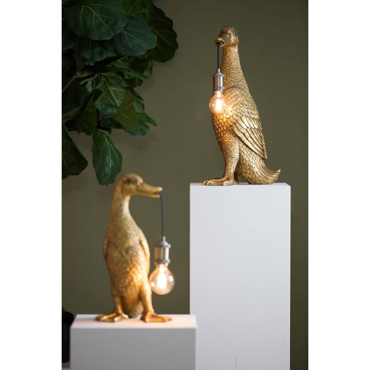 Duck 65cm Or antique lampe de table De Light & Living - 