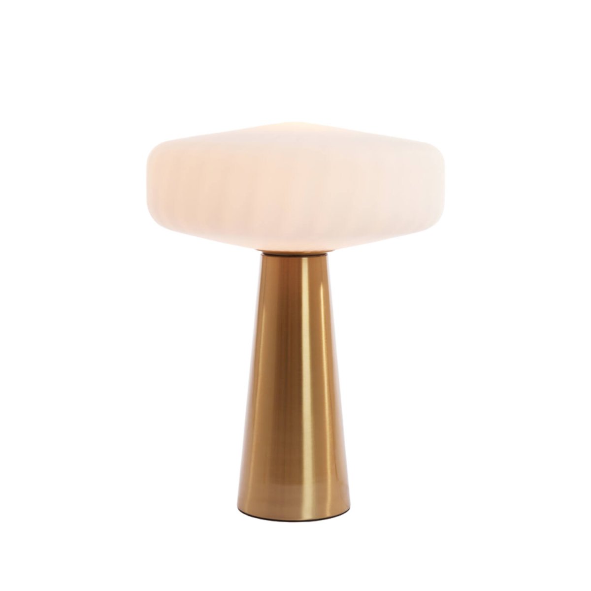 Pleat 53cm Or/blanc lampe de table De Light & Living - 